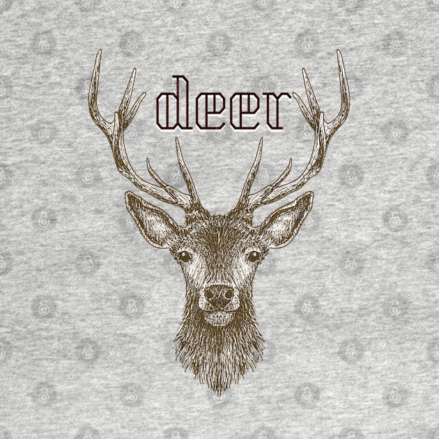 Deer Drawing Style by JeffDesign